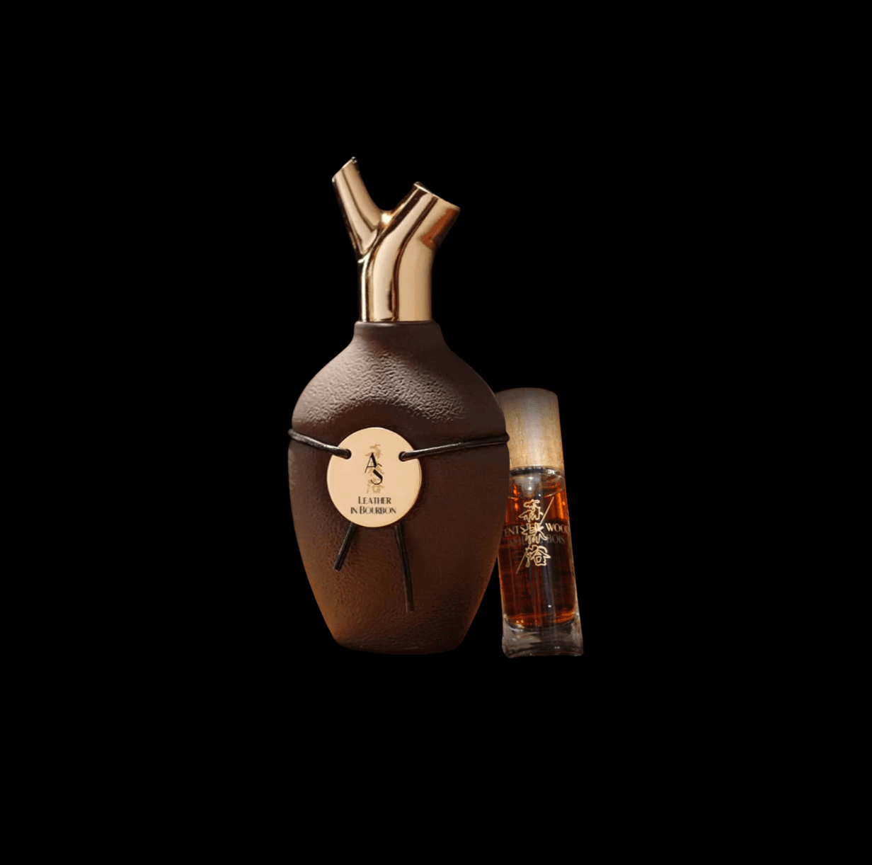 Leather in Bourbon + 10ml Travel Spray Perfume Bottle