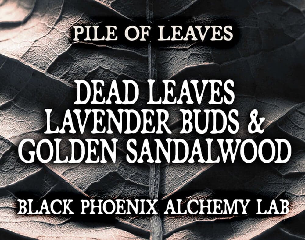 Dead Leaves, Lavender Buds, and Golden Sandalwood Perfume Bottle