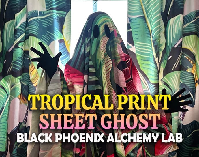 Tropical Print Sheet Ghost Perfume Bottle