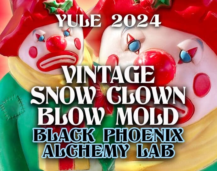 Vintage Snow Clown Blow Mold Perfume Bottle