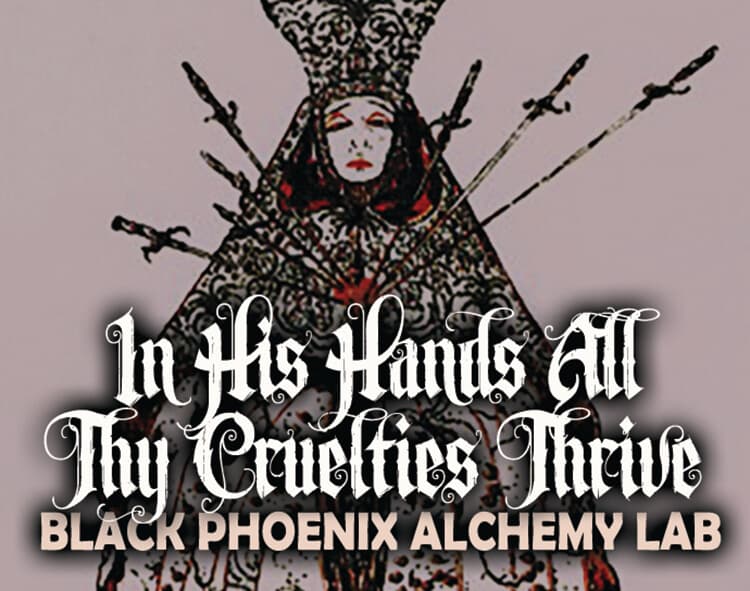 In His Hands All Thy Cruelties Thrive Perfume Bottle