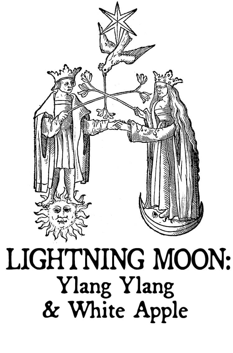 Lightning Moon: Ylang Ylang and White Apple Lotion Perfume Bottle
