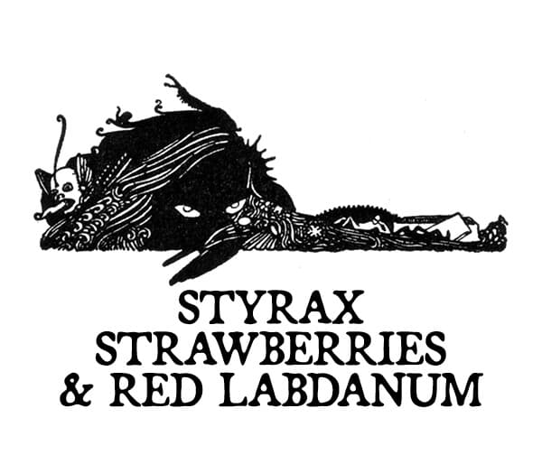 Styrax, Strawberries, and Red Labdanum Perfume Bottle