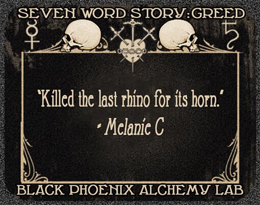Seven Word Story: Greed Perfume Bottle
