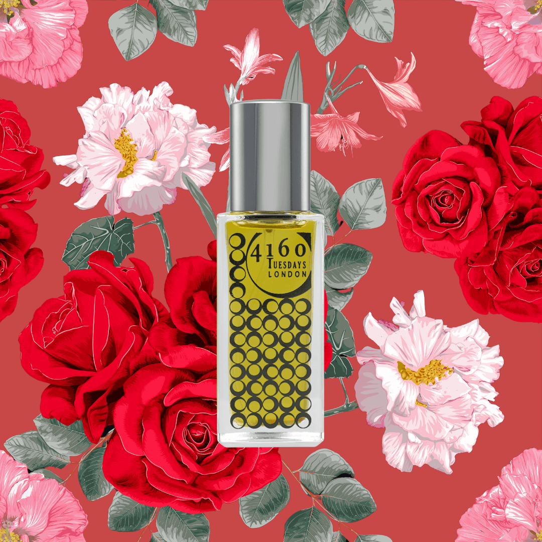 Raw Silk & Red Roses Perfume Bottle