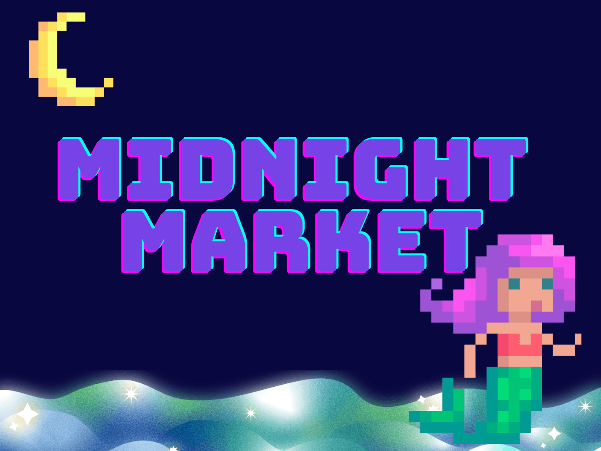 Midnight Market - Salty Air, Coffee, Seashells, Algae, Dockwood, Pearl Musk Perfume Bottle