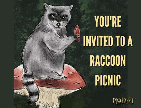 You're Invited To A Raccoon Picnic - Roasted Sweet Potato, Marshmallow, Forest Soil, Sandalwood (not Vegan) Perfume Bottle