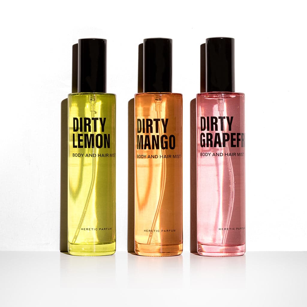 Dirty Body Mist Trio Perfume Bottle