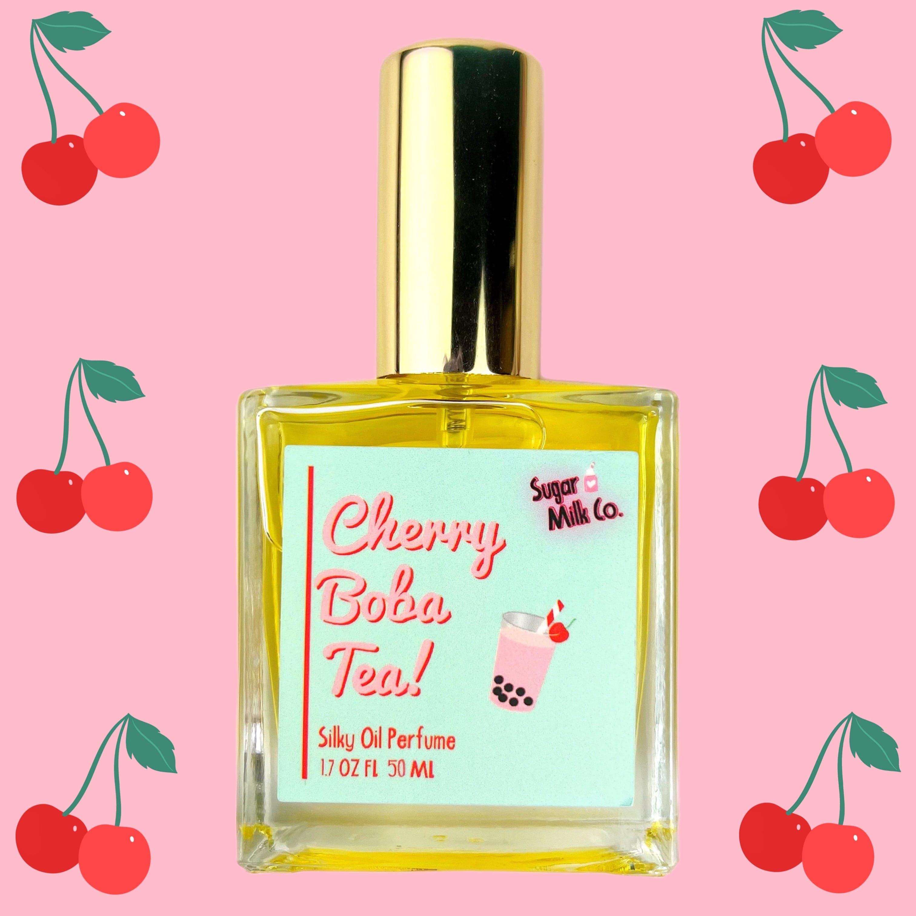 Cherry Boba Tea Perfume Oil Perfume Bottle