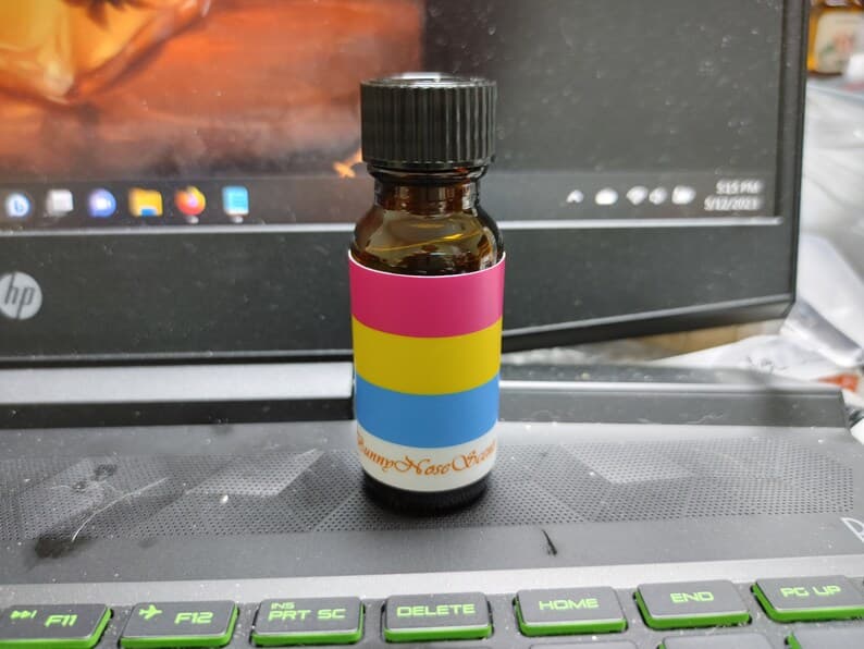 Pansexual Pride Flag Perfume Bottle