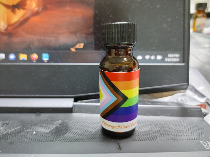 Progress Pride Flag Perfume Bottle