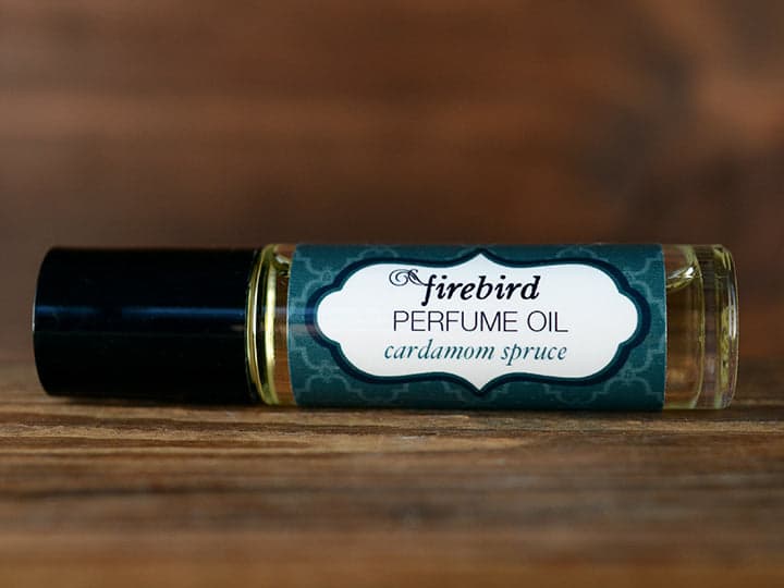 Cardamom Spruce Perfume Bottle