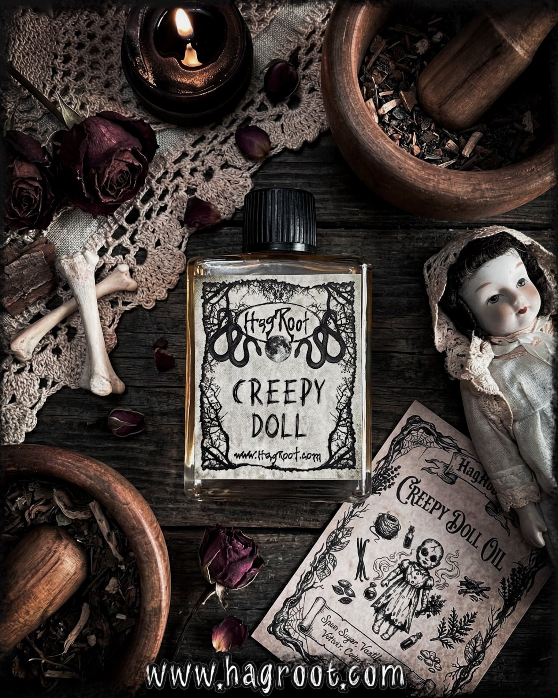 Creepy Doll Spun Perfume Bottle