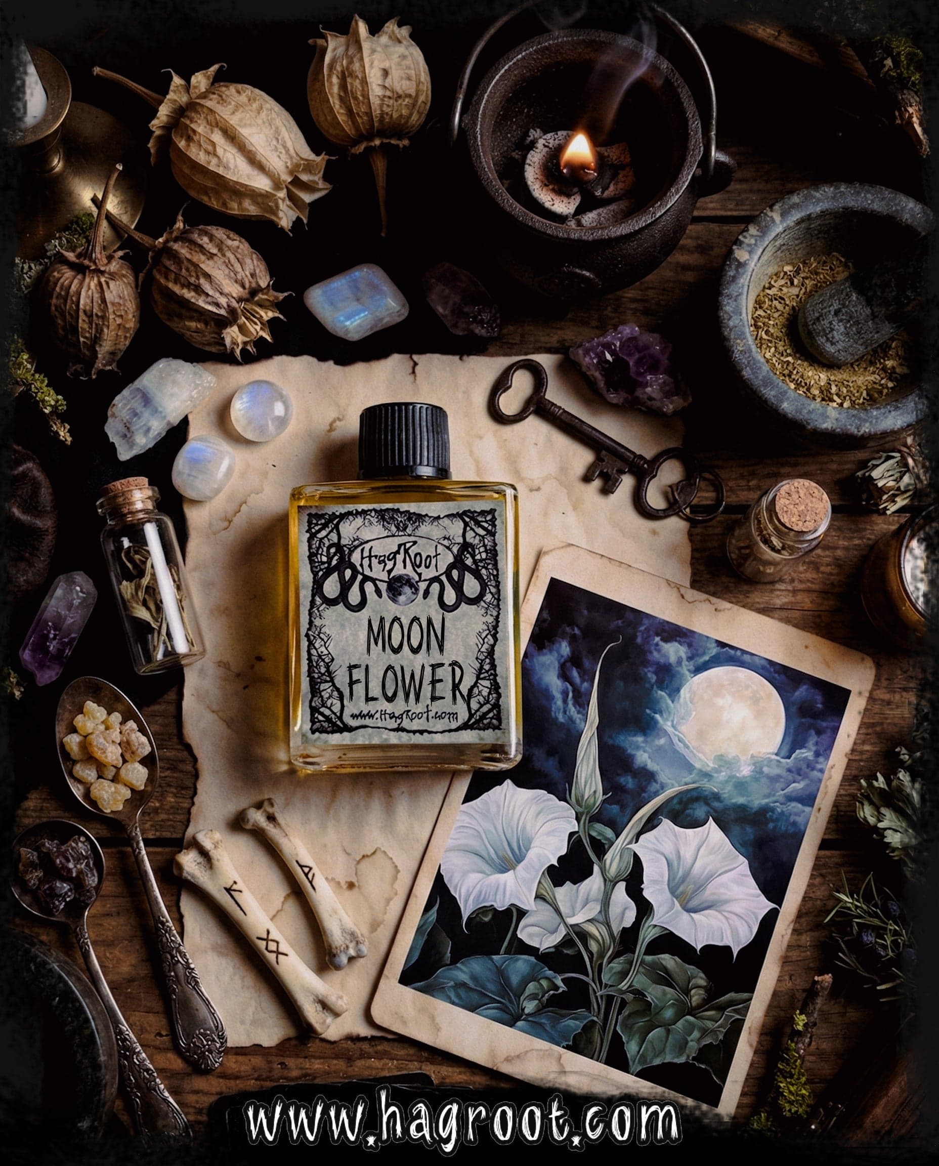 Moon Flower Perfume Bottle