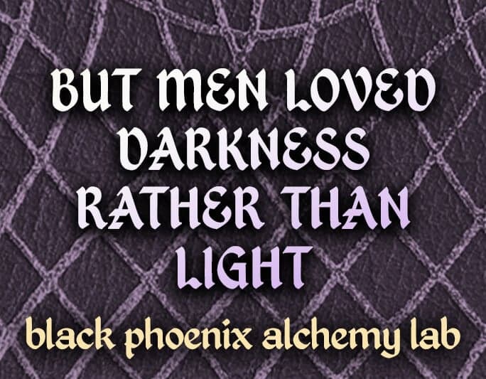 But Men Loved Darkness Rather Than Light Perfume Bottle
