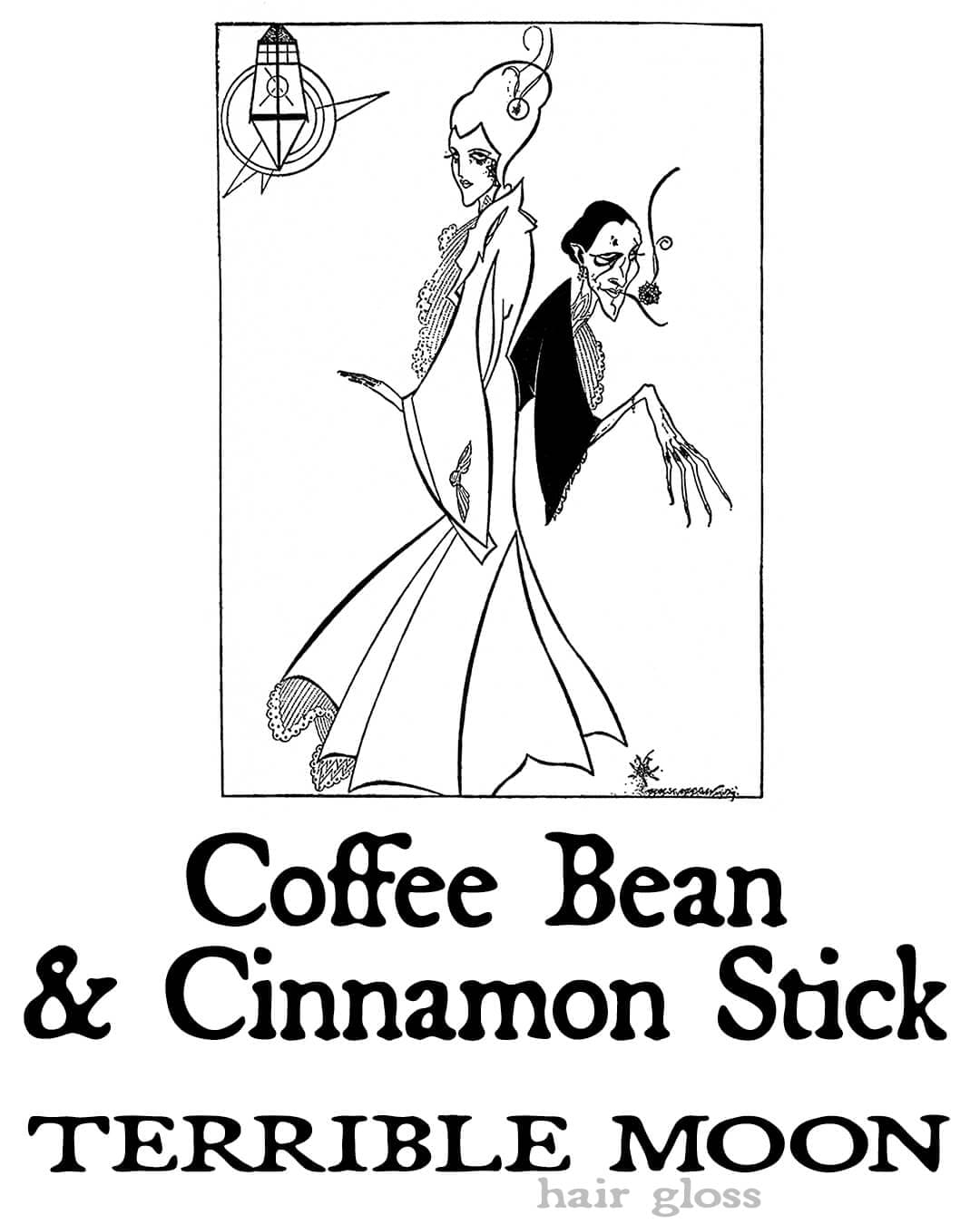 Terrible Moon: Coffee Bean and Cinnamon Stick Hair Gloss by Black Phoenix Alchemy Lab