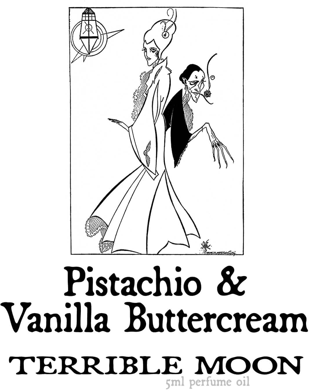 Terrible Moon: Pistachio and Vanilla Buttercream Perfume Bottle
