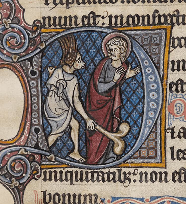Cynocephalic Fool With Bladder Stick Giving Jesus a Hard Time by Black Phoenix Alchemy Lab