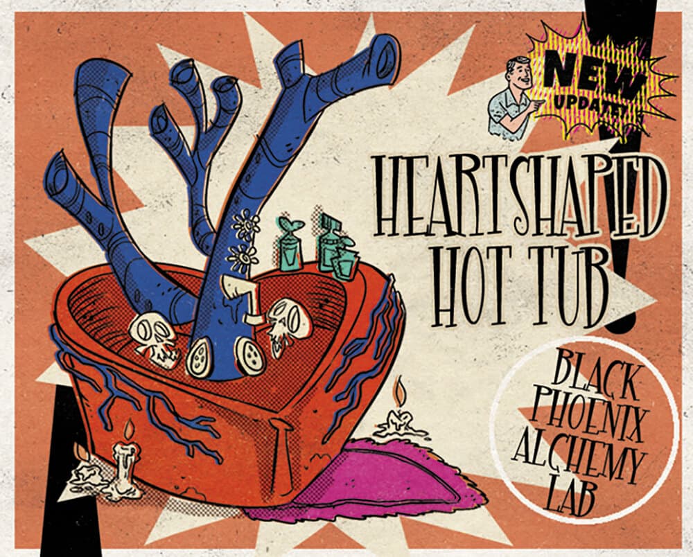 Heart-shaped Hot Tub by Black Phoenix Alchemy Lab