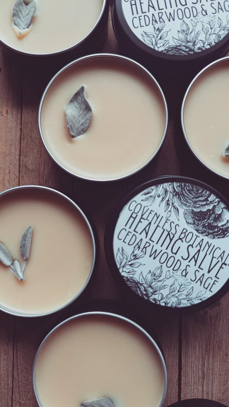 Cedarwood Sage Hand Salve by Covenless Botanicals