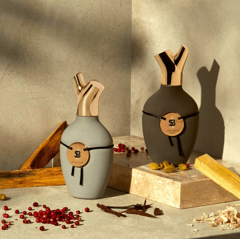 Calm In Cedar & Strength In Santal Bundle Perfume Bottle