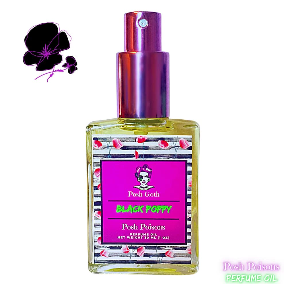 Black Poppy Perfume Bottle