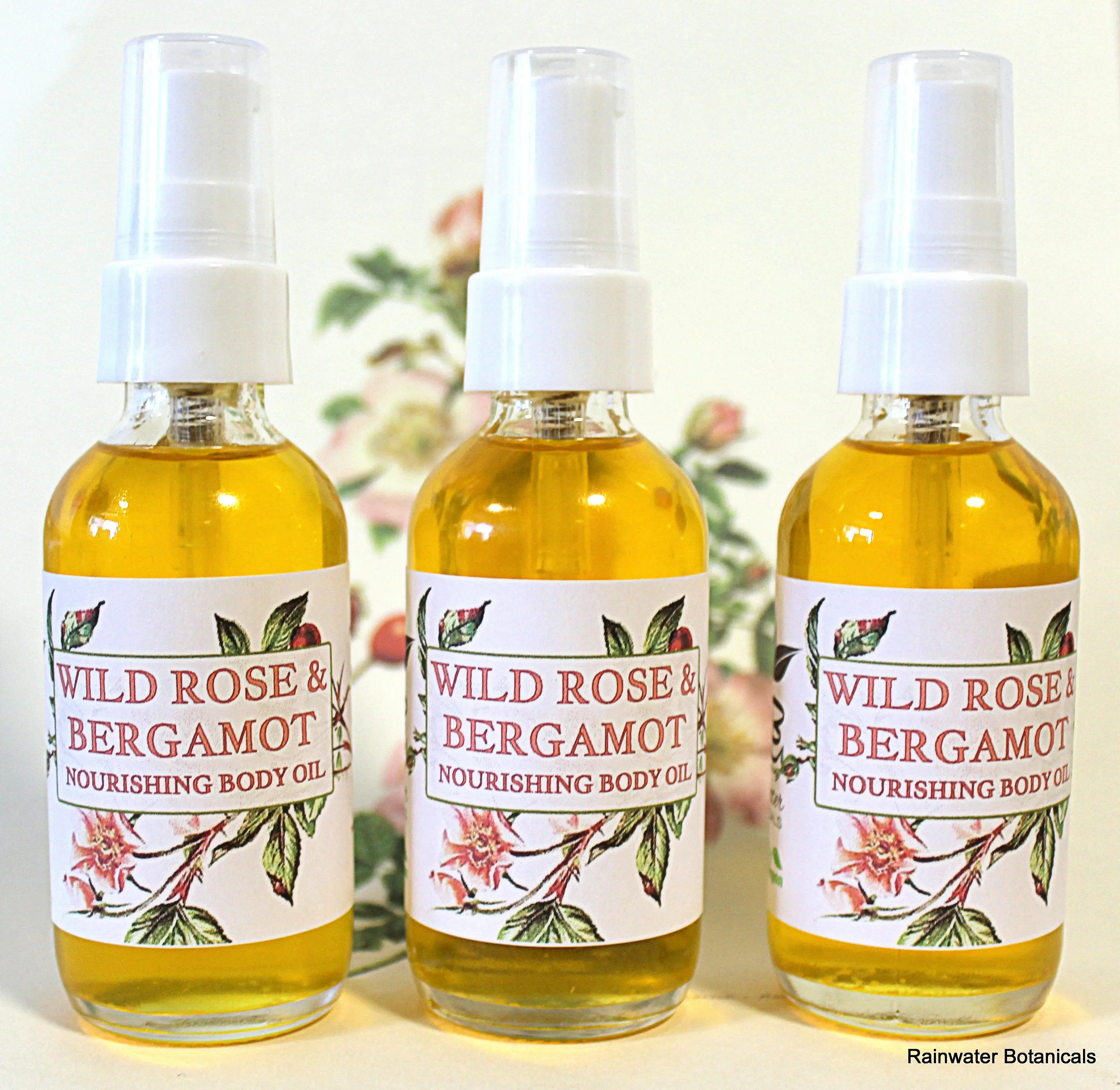 Wild Rose & Bergamot Body And Bath by Rainwater Botanicals