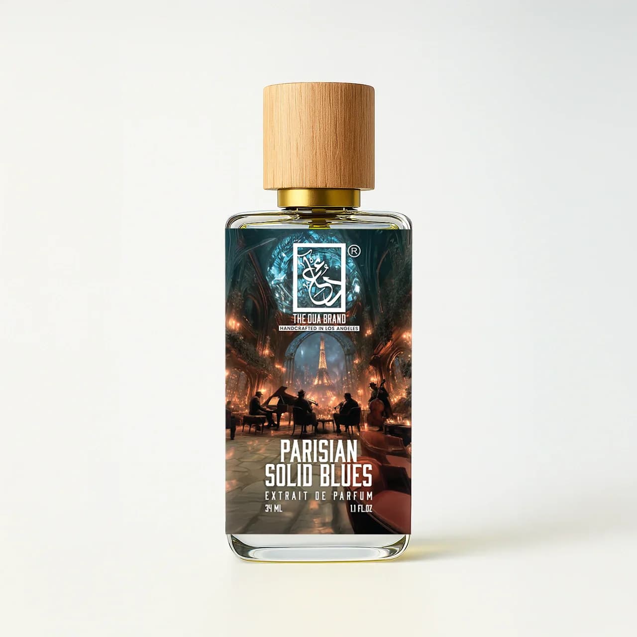Parisian Solid Blues Perfume Bottle