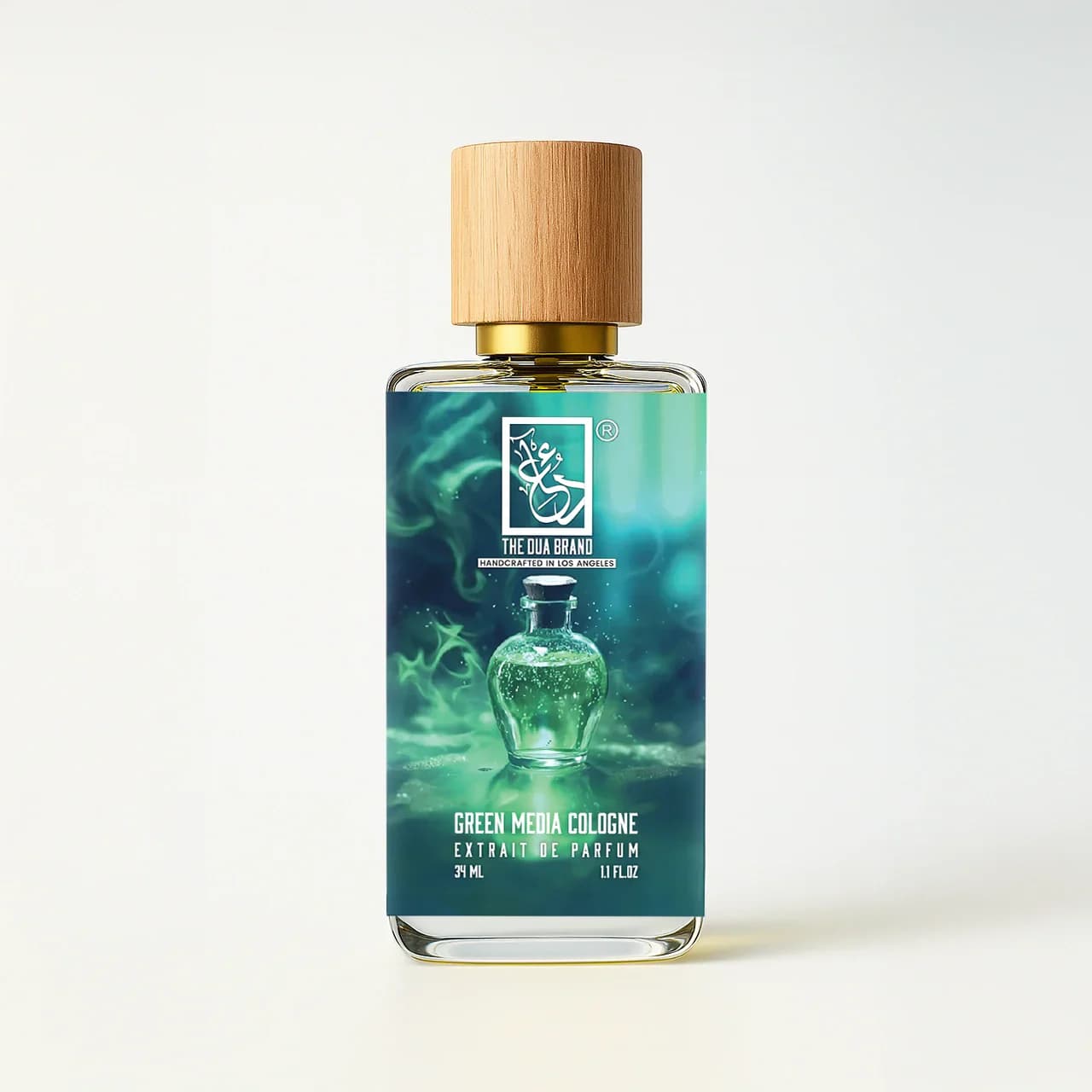 Green Media Cologne Perfume Bottle