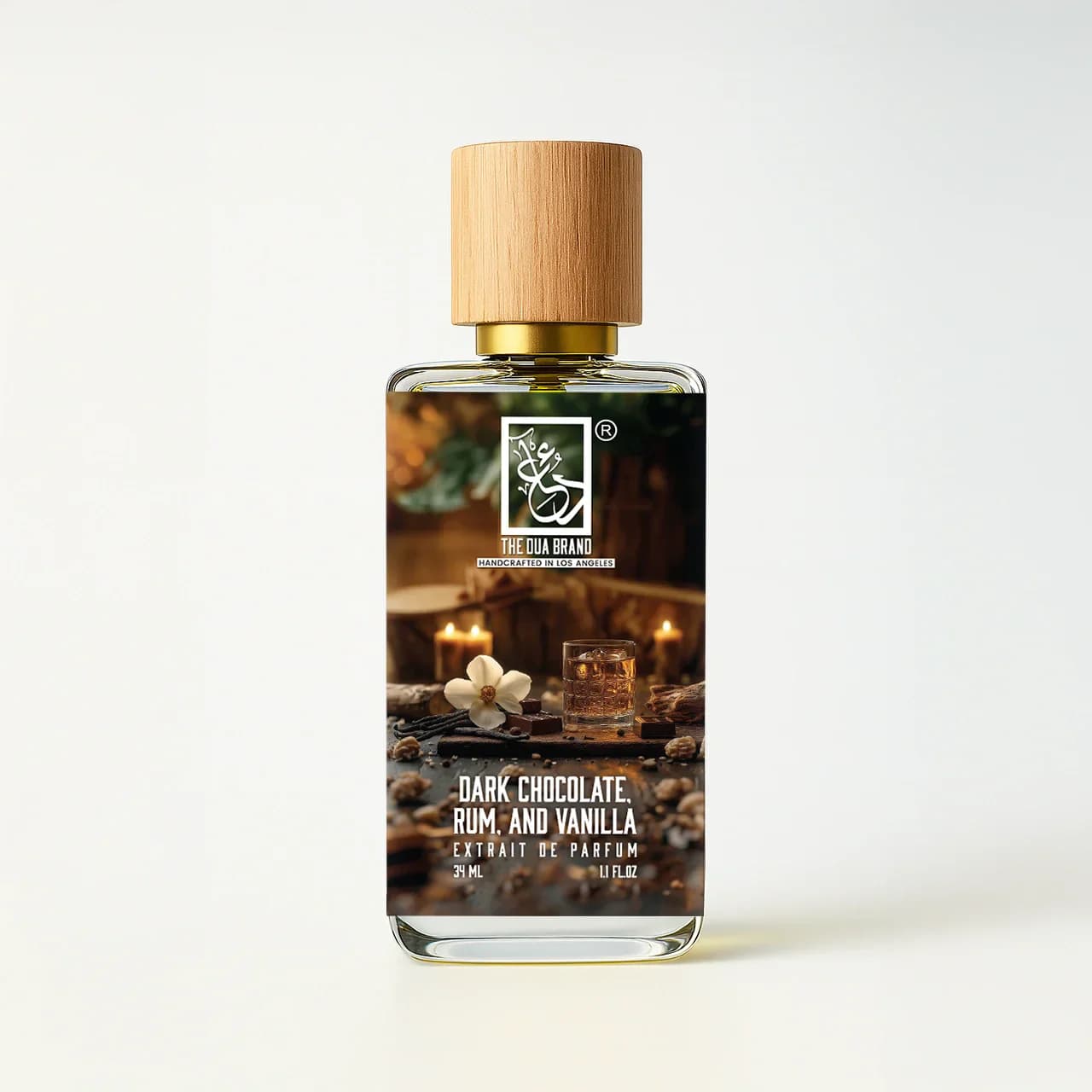 Dark Chocolate, Rum, And Vanilla Perfume Bottle