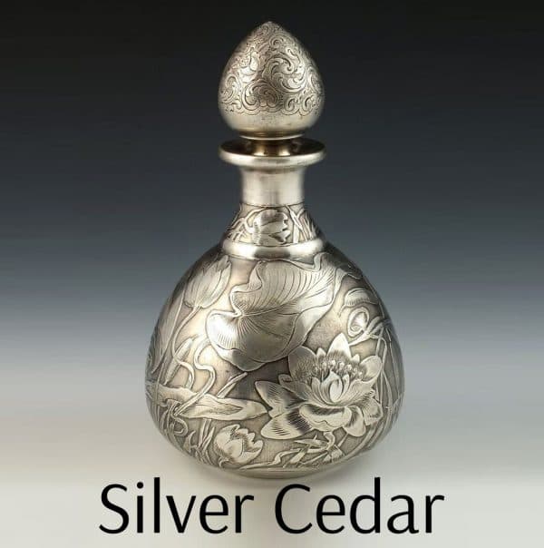 Silver Cedar Perfume Bottle