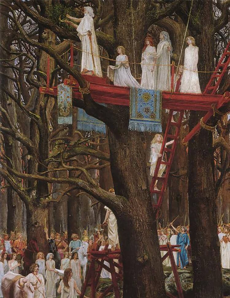 Druids Cutting Mistletoe on the Sixth Day of the Moon Perfume Bottle