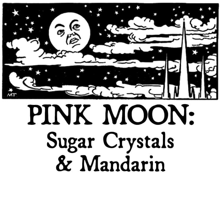 Pink Moon: Sugar Crystals and Mandarin Perfume Bottle