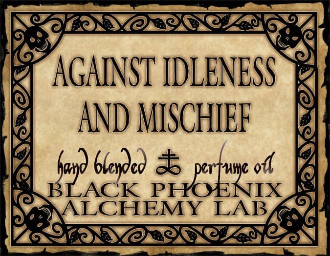 Against Idleness and Mischief Perfume Bottle