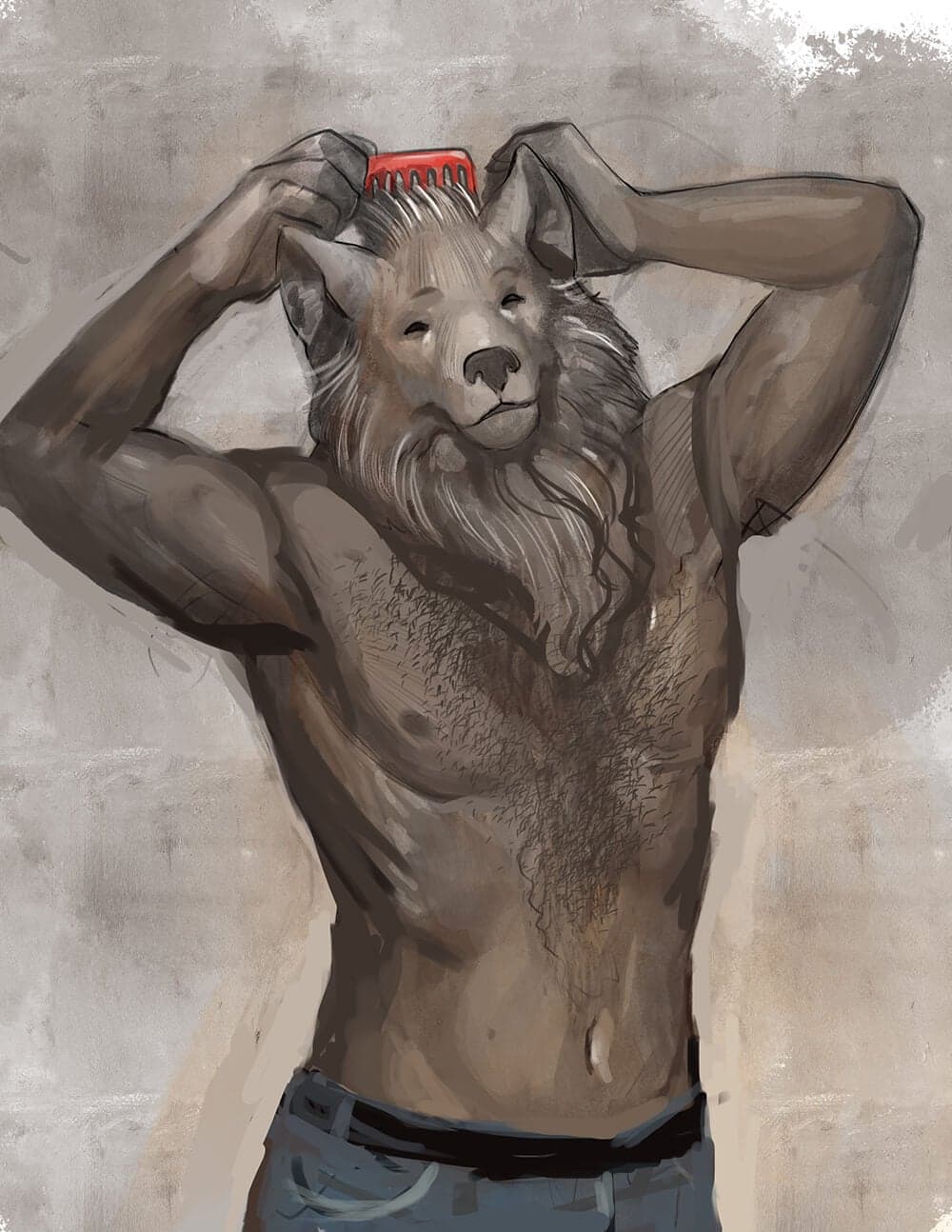 Werewolf Fur Hair Gloss Perfume Bottle