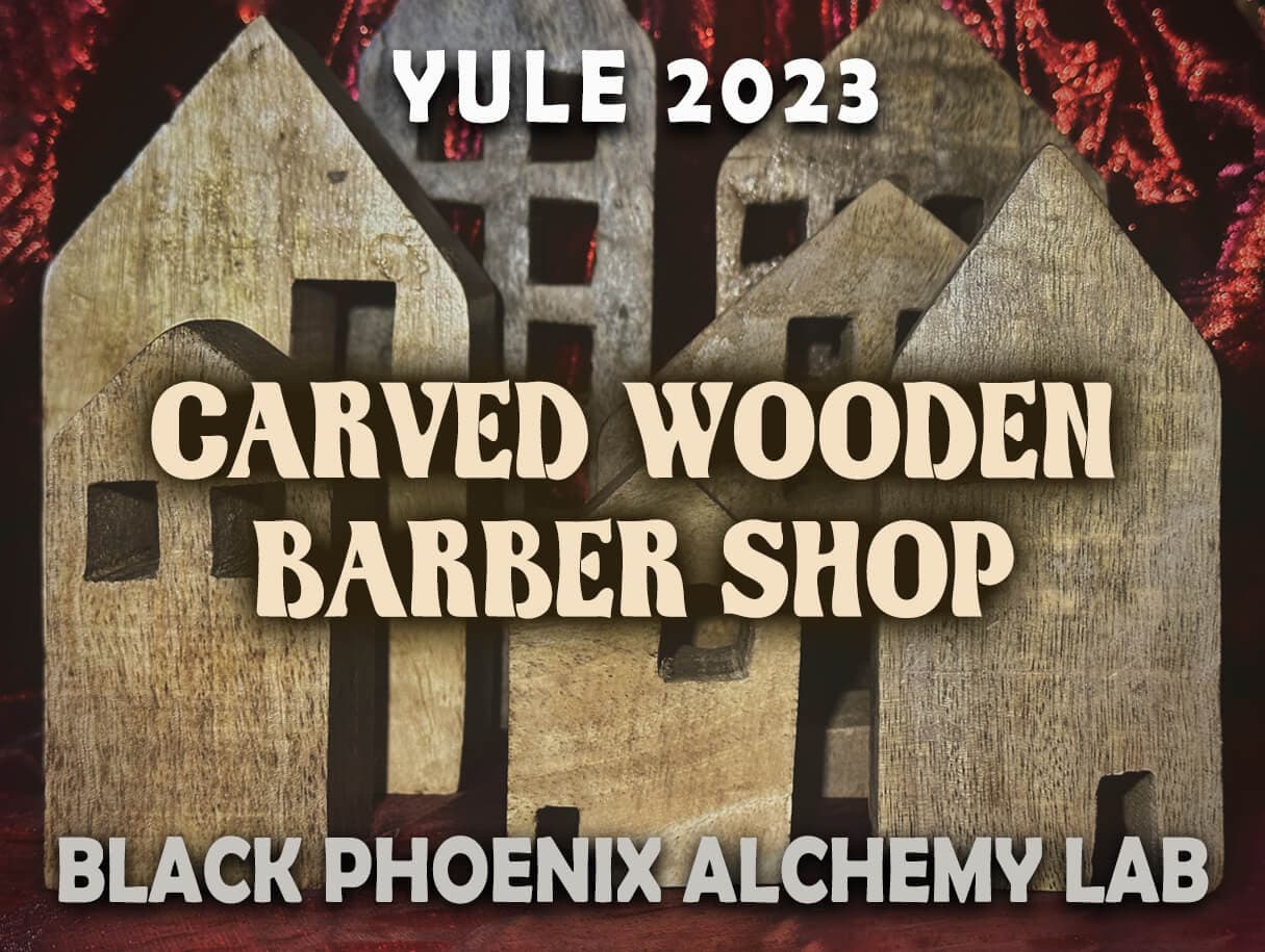 Carved Wooden Barber Shop Perfume Bottle