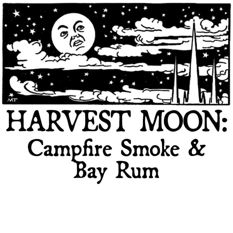 Harvest Moon: Campfire Smoke and Bay Rum Perfume Bottle
