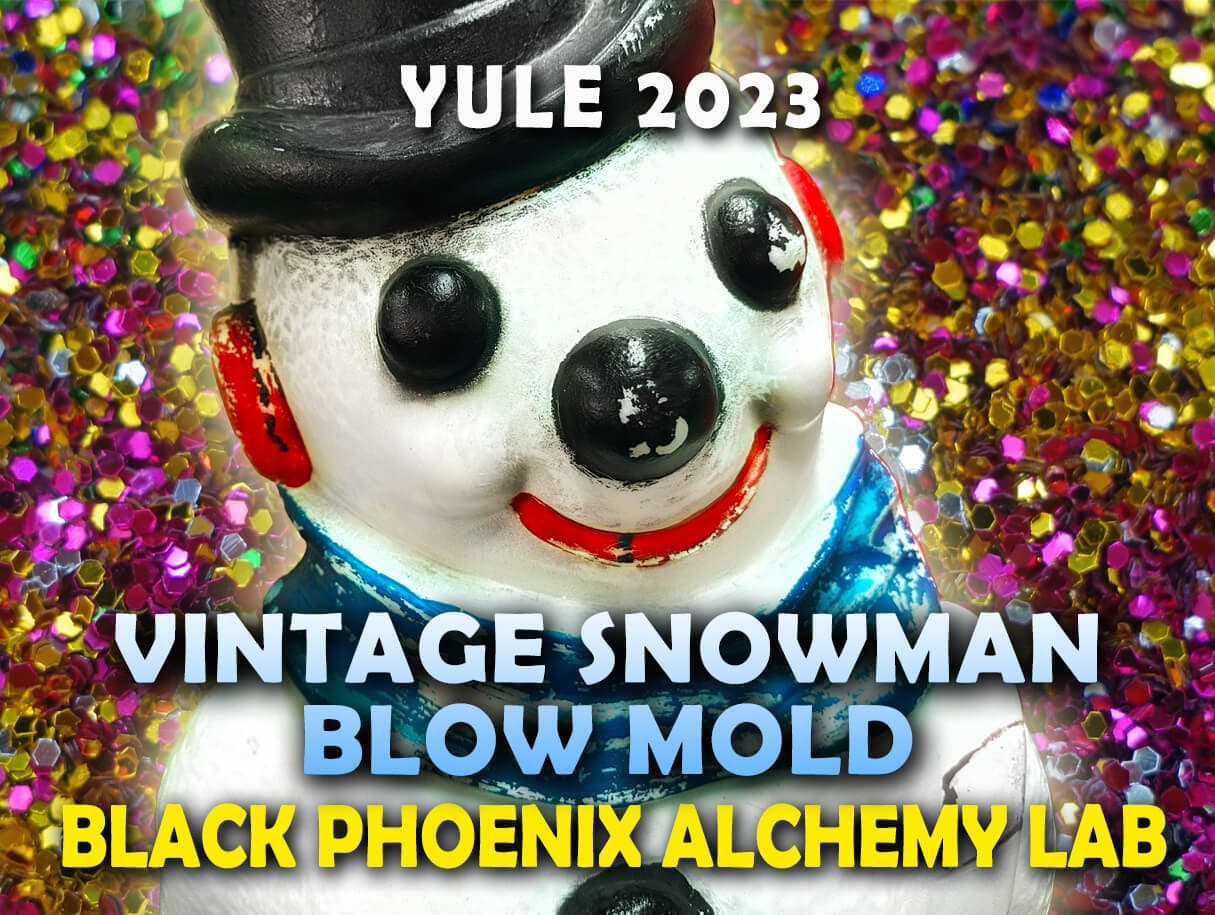 Vintage Snowman Blow Mold Perfume Bottle