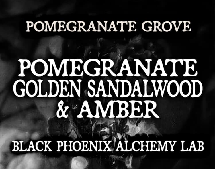 Pomegranate, Golden Sandalwood, and Amber Perfume Bottle