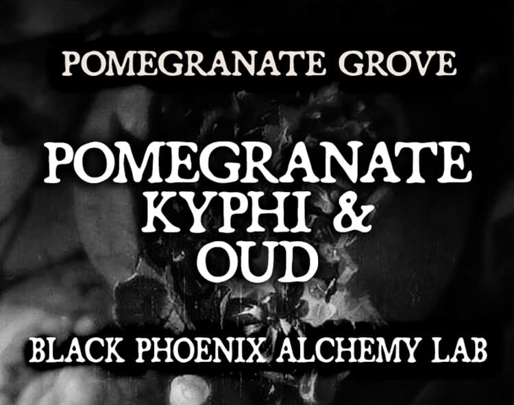Pomegranate, Kyphi, and Oud Perfume Bottle