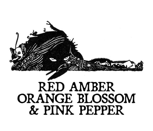Red Amber, Orange Blossom, and Pink Pepper Perfume Bottle