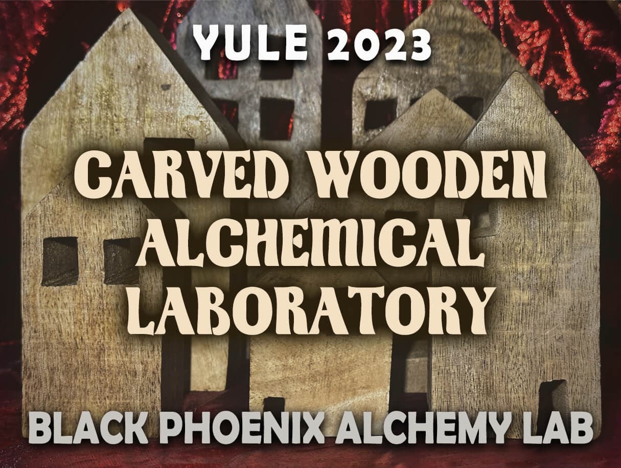 Carved Wooden Alchemical Laboratory Perfume Bottle