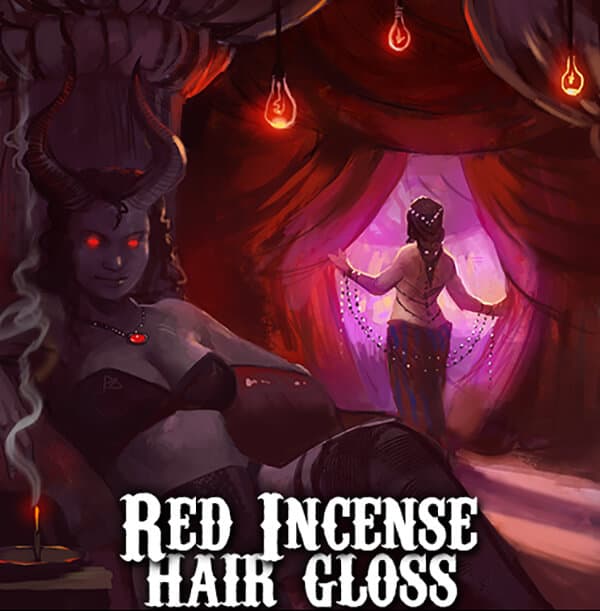 Red Incense Hair Gloss Perfume Bottle