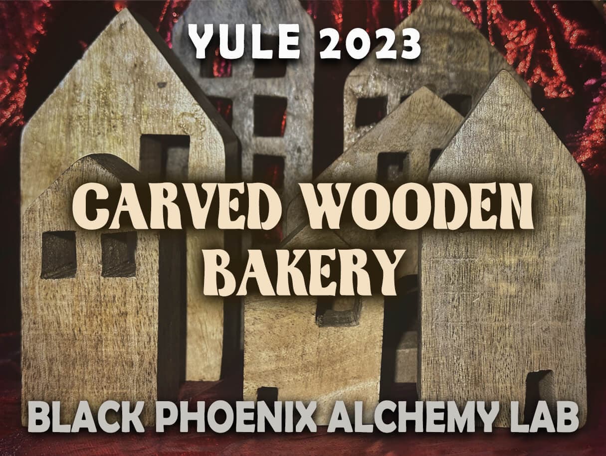 Carved Wooden Bakery Perfume Bottle
