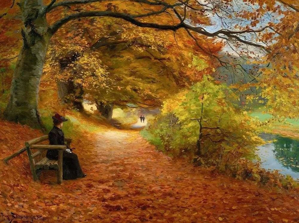 Wooden Path in Autumn Perfume Bottle