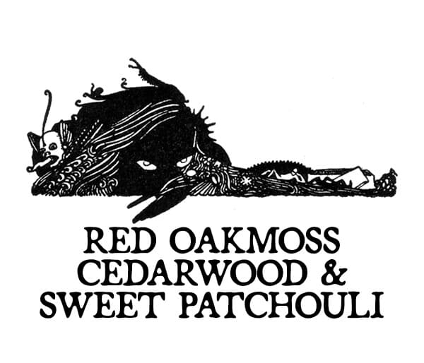 Red Oakmoss, Cedarwood, and Sweet Patchouli Perfume Bottle
