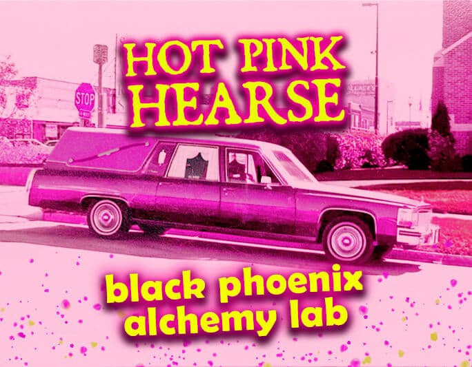Hot Pink Hearse Perfume Bottle