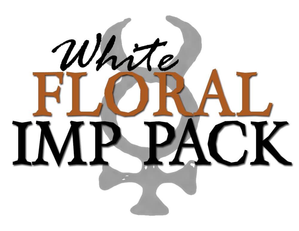 Imp Pack: White Floral Perfume Bottle