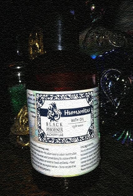 Humanitas Bath Oil Perfume Bottle