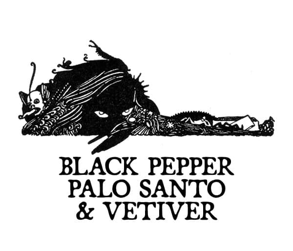 Black Pepper, Palo Santo, and Vetiver Perfume Bottle